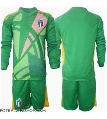 Itálie Brankářské Dětské Venkovní Dres ME 2024 Dlouhý Rukáv (+ trenýrky)
